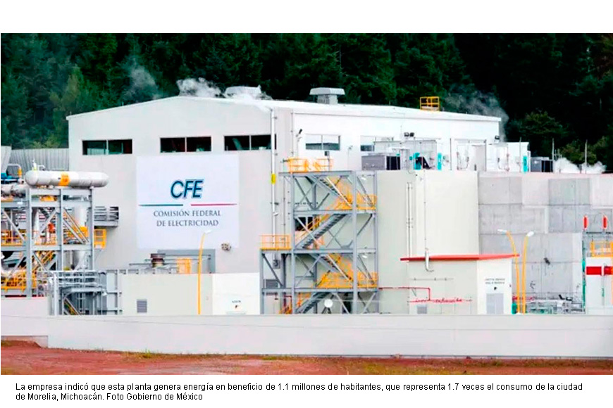 Central geotermoeléctrica Los Azufres opera con apego a reglas medioambientales: CFE
