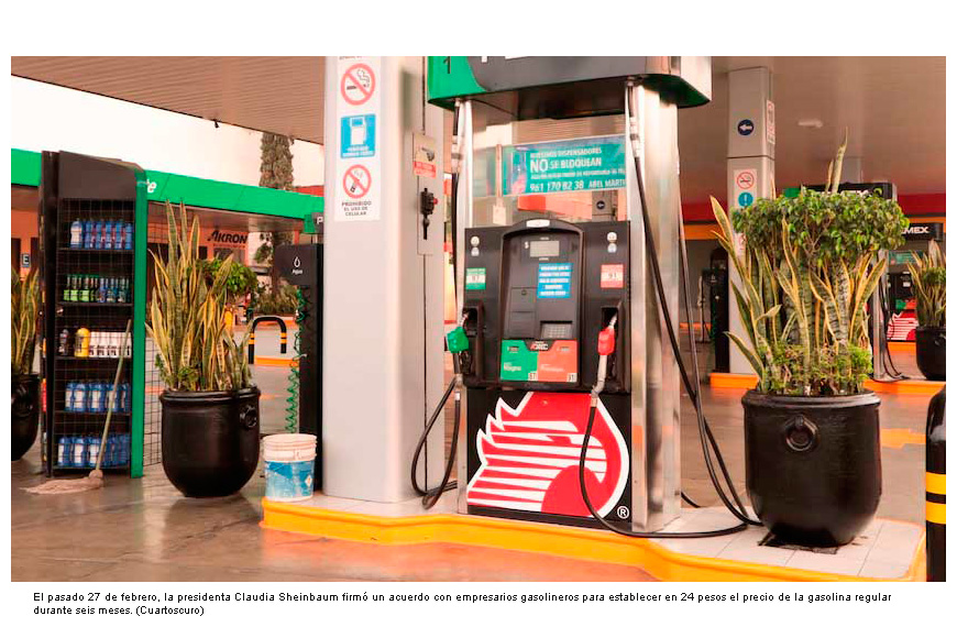 Precio máximo de gasolina permanecerá a largo plazo para evitar gasolinazos: Sener