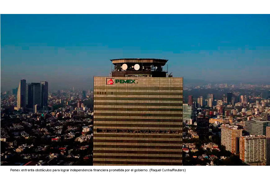Deuda y vencimientos alejan a Pemex de su independencia financiera en 2027