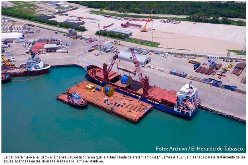 Pretende Pemex construir nueva planta de tratamiento de efluentes en Dos Bocas