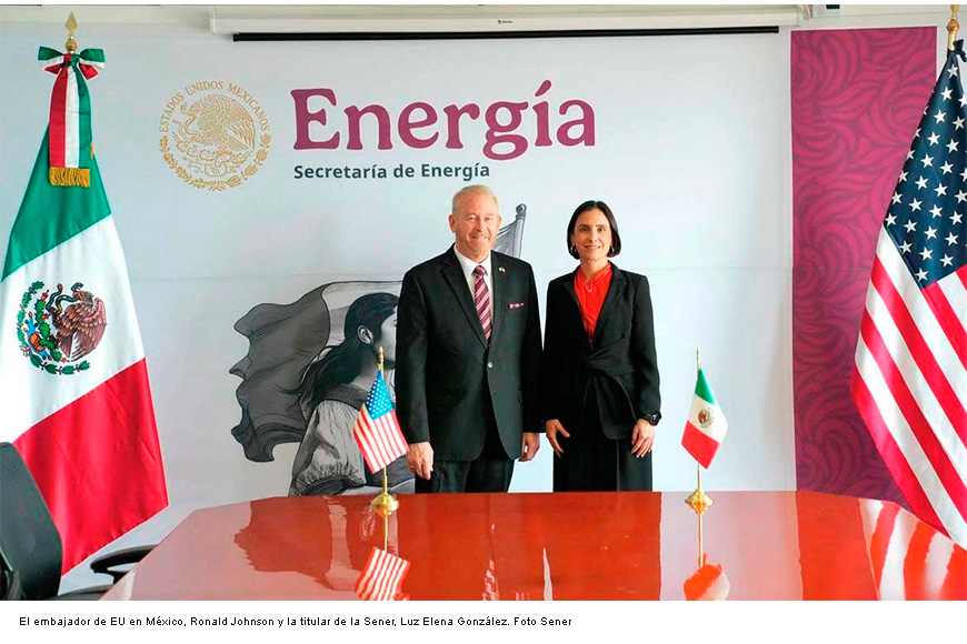 México y EU buscan impulsar seguridad energética: Sener