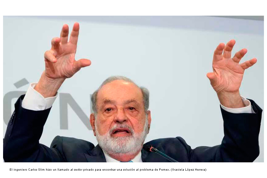 Slim pide ‘auxilio’ al sector privado para rescatar a Pemex: ‘Hay que encontrar una solución’