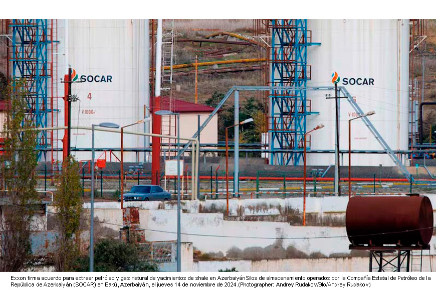 Exxon firma acuerdo para extraer petróleo y gas natural de yacimientos de shale en Azerbaiyán