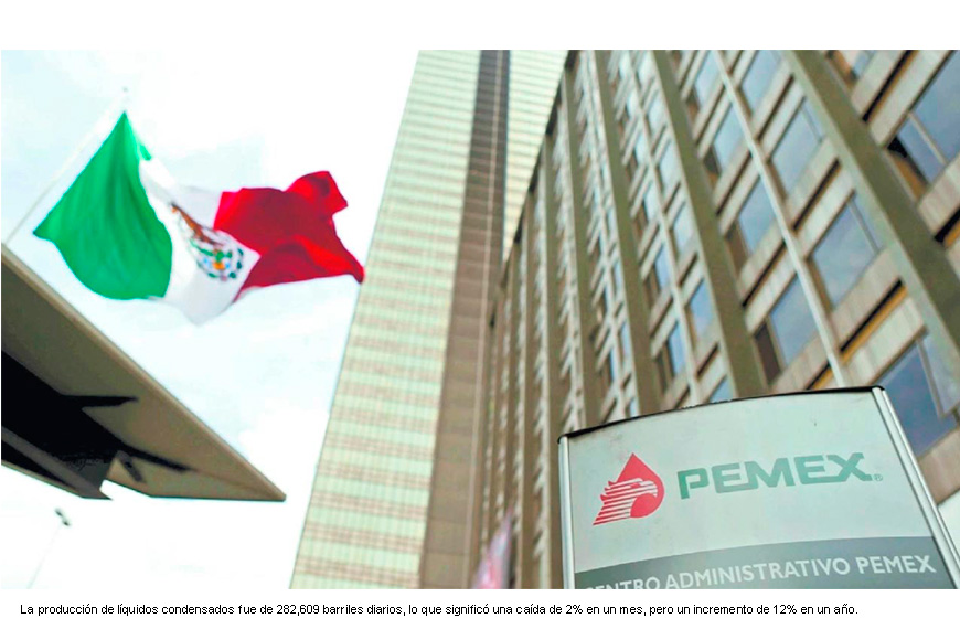 Pemex produjo 1.655 millones de barriles diarios de hidrocarburos líquidos en enero