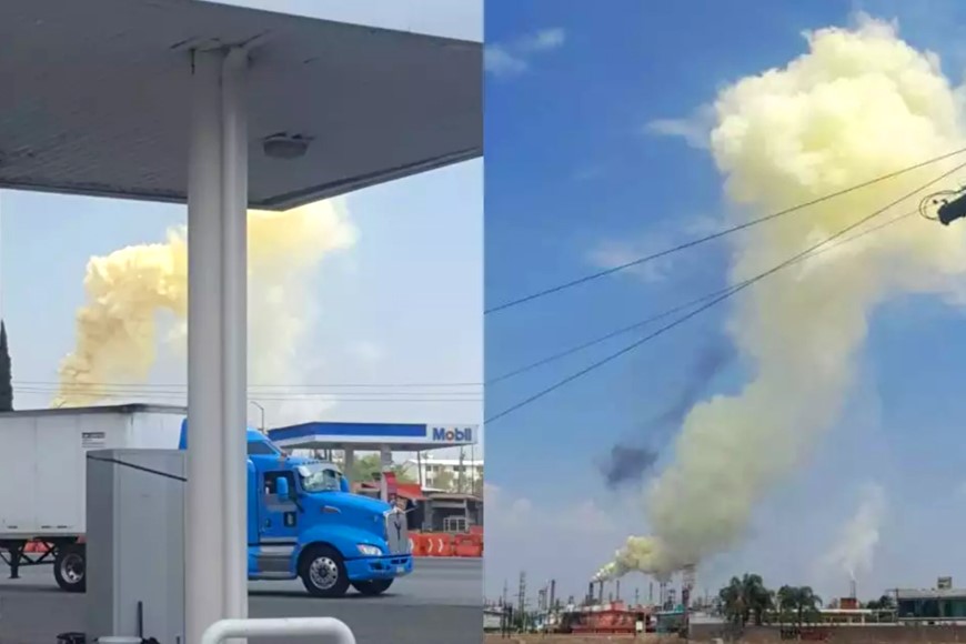 Reportan fuga de gas tóxico en refinería de Salamanca de Pemex