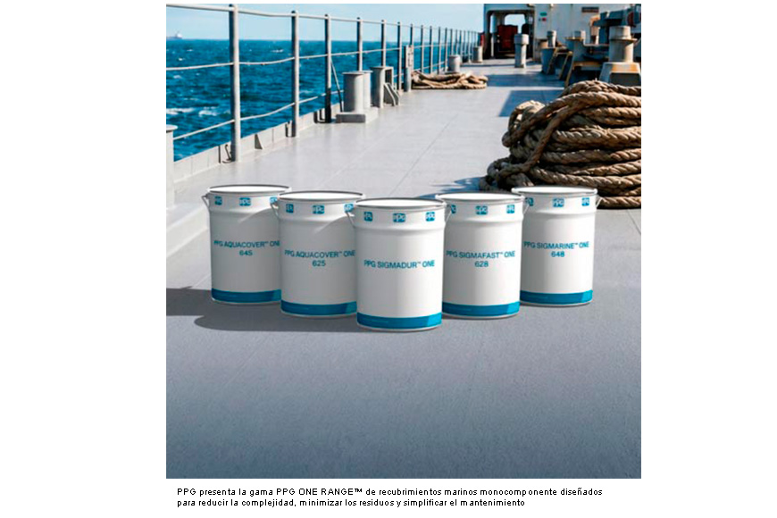 PPG presenta la gama de productos PPG ONE RANGE para el mantenimiento a bordo