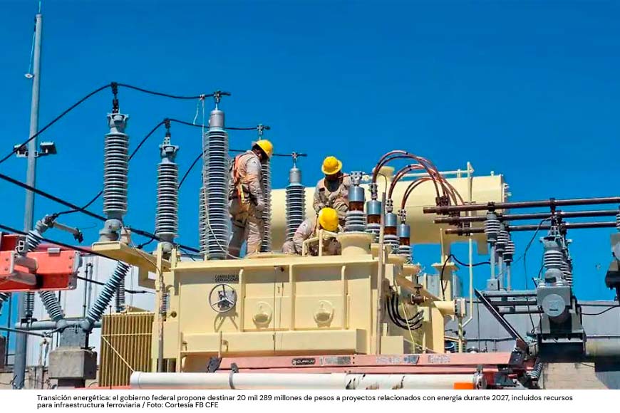 Gobierno destinará más de 20 mil mdp a transición energética en 2027