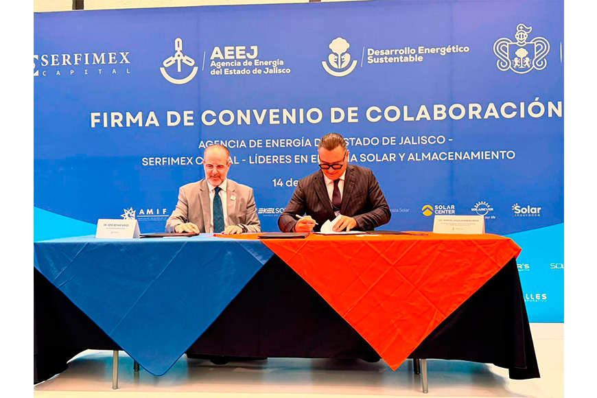 Alianza entre Jalisco y Serfimex Capital detonará 1,000 mdp para proyectos de energía limpia