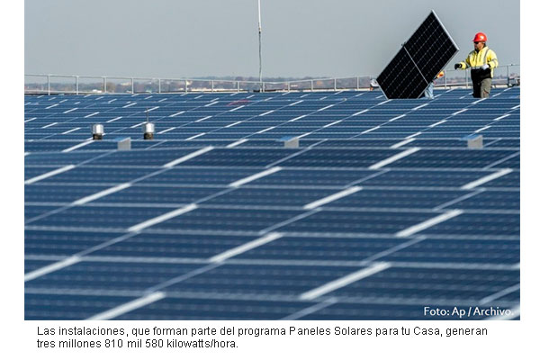 Sener y el Fide han financiado 602 proyectos solares en hogares