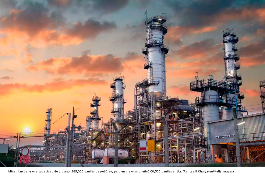 Pemex opera Minatitlán en mínimos desde 2023 y presiona su plan energético