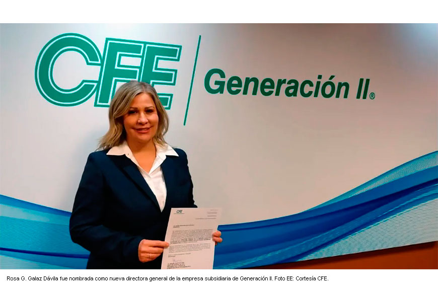 CFE nombra por segunda vez en su historia a una directora general al frente de una subsidiaria