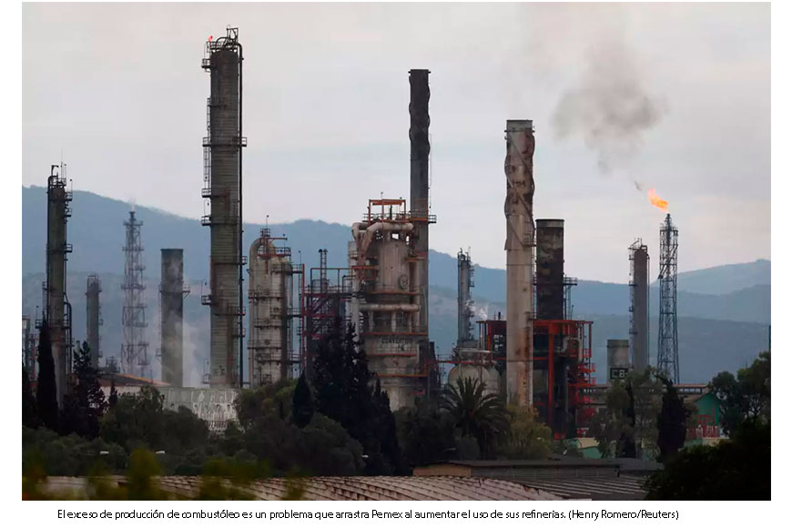 Las refinerías estadounidenses disminuyen su consumo de combustóleo mexicano