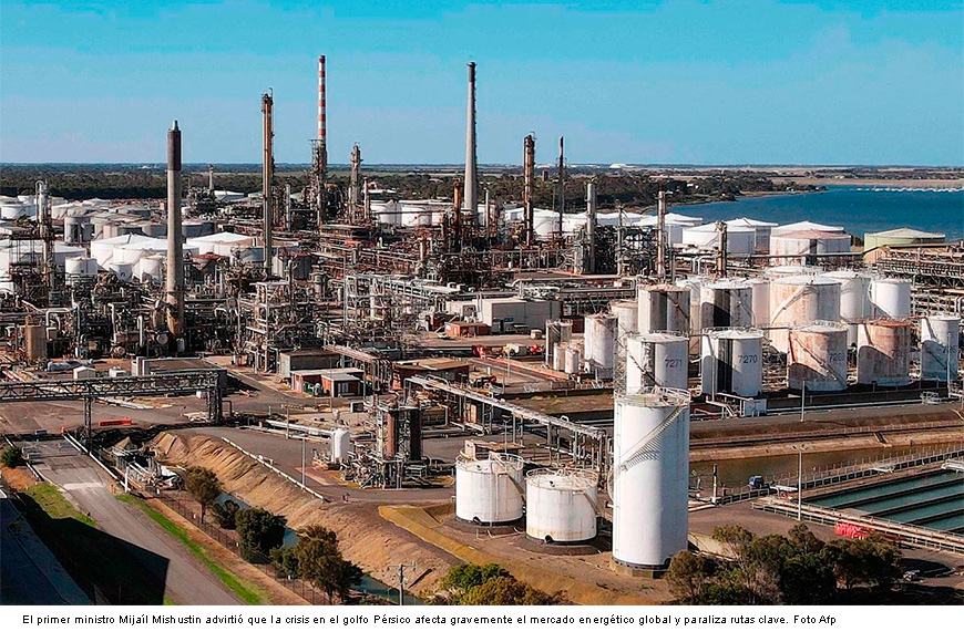 Escalada en Medio Oriente provoca pérdida de un 10 por ciento de producción mundial de hidrocarburos