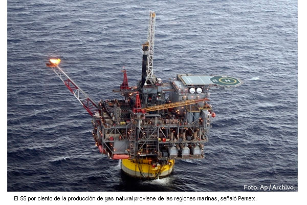 Pemex produjo en febrero casi cinco mil pies cúbicos de gas natural y nitrógeno