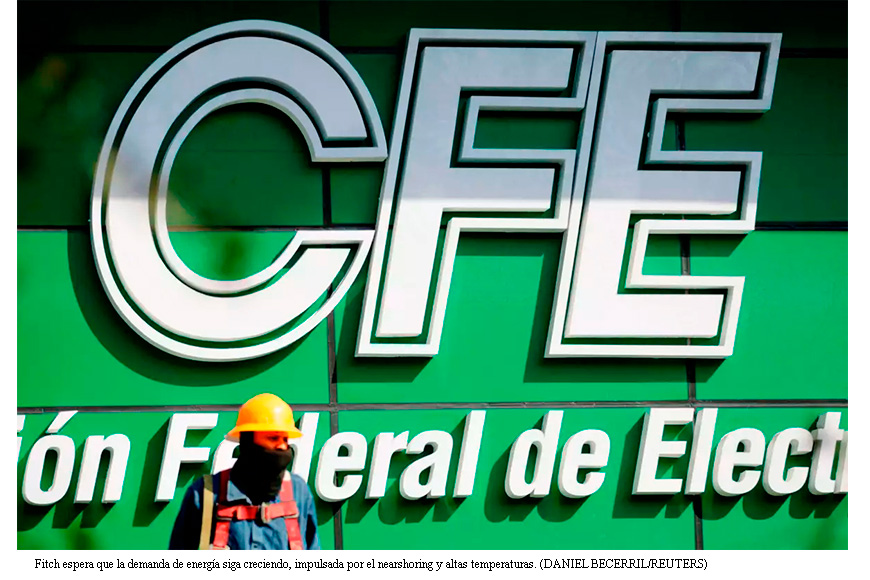 Fitch anticipa dificultades para CFE; calificación puede sufrir una rebaja