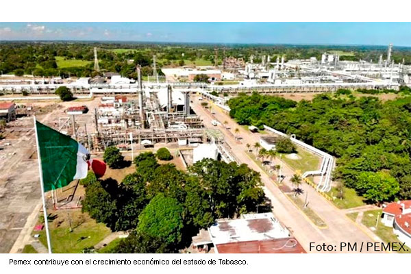 Pemex contribuye al crecimiento de Tabasco en 2023